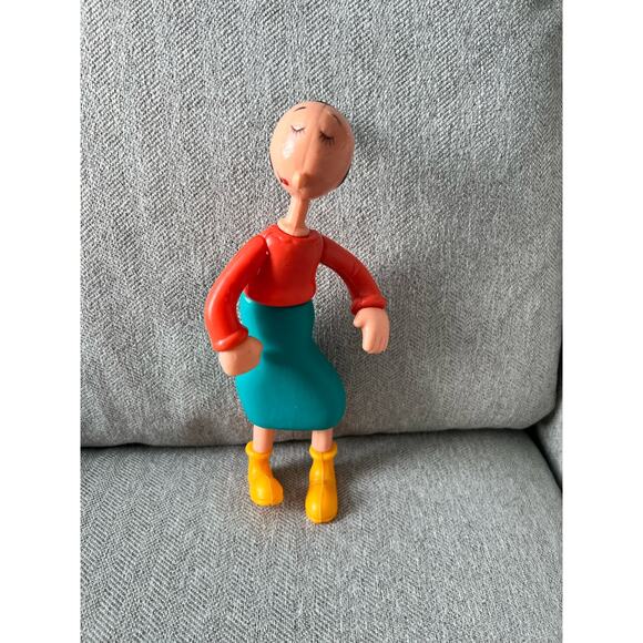 Vintage Olive Oyl Plastic Figure Toy Jointed Popeye the Sailor Cartoon - Picture 8 of 11